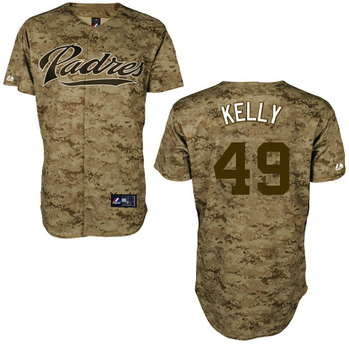Casey Kelly #49 mlb Jersey-San Diego Padres Women's Authentic Camo Baseball Jersey